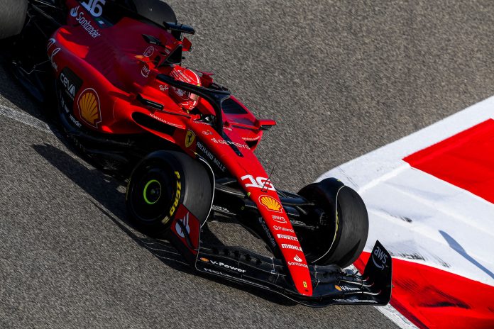 Leclerc ferrari test Bahrain 2023